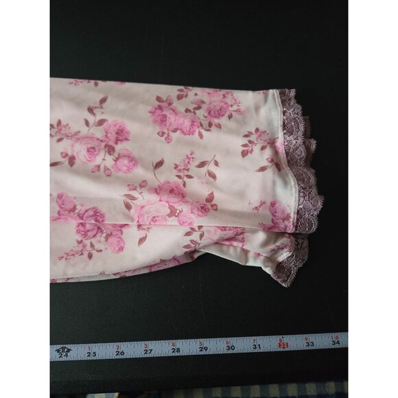 Wild Fable Pink Floral Mini Slip Dress Size Medium Lace Hoco Coquette Y2K Dainty - Picture 8 of 12